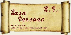 Maša Varevac vizit kartica